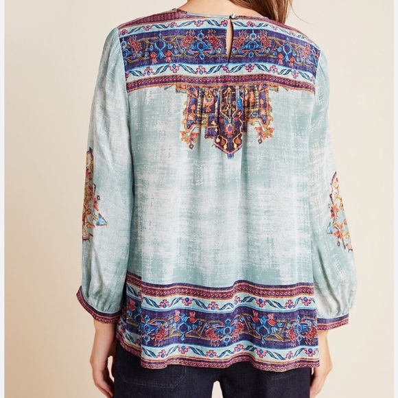 Anthropologie Vineet Bahl 1X Prudence Bohemian Print Women's Top - Picture 3 of 16